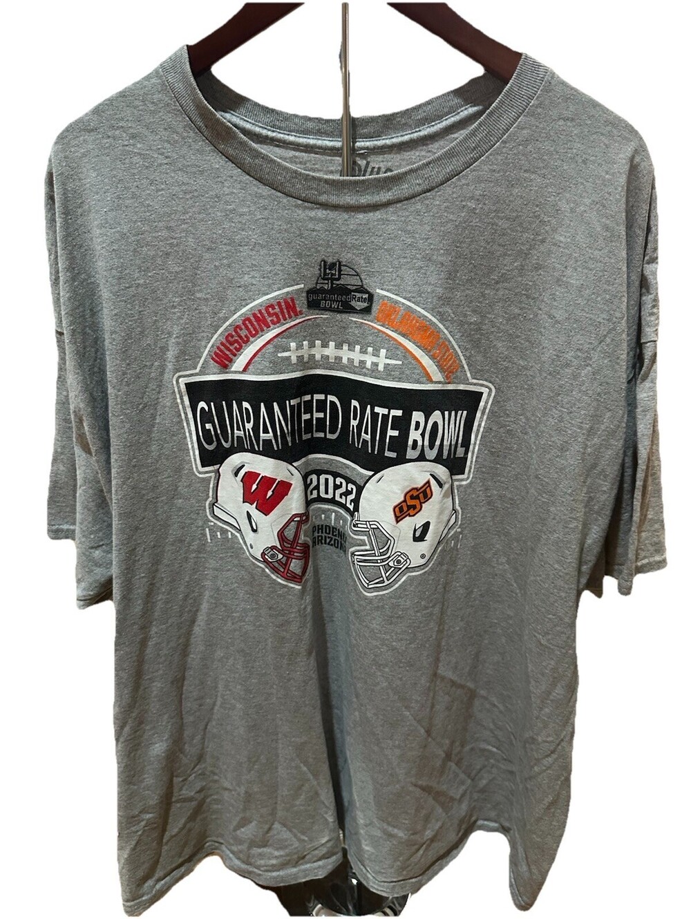 Guaranteed Rate Bowl 2022 T Shirt XXXL Wisconsin OSU Oklahoma State